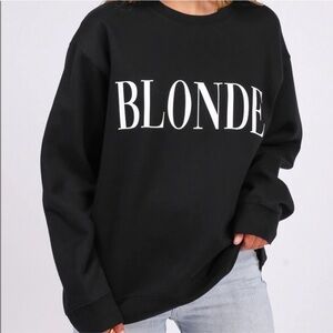 Brunette the Label Big Sister Crew Blonde Sweater